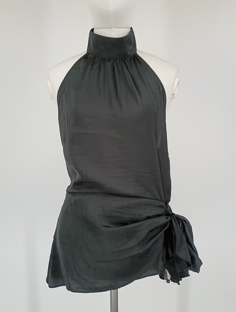 Venus Satin Tied Halter Top